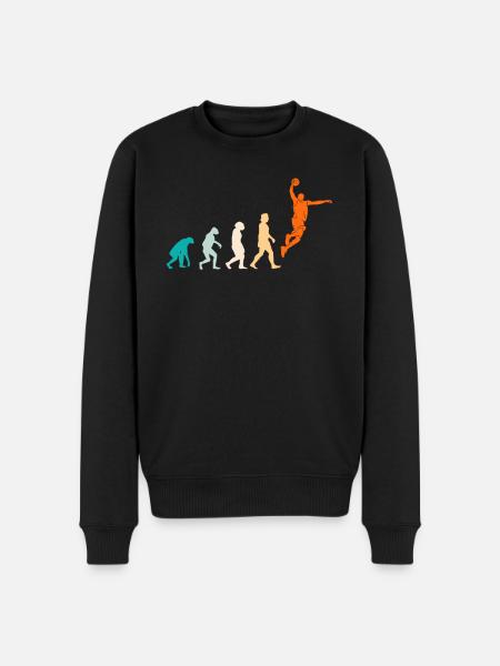 Basketball Evolution Basketball Player - Men's Premium Organic Jumper - black