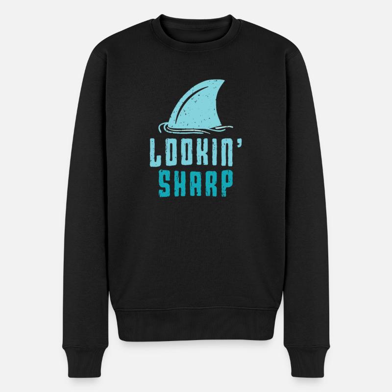 Shark Lookin' Sharp - aquatique - Pull Premium bio Homme - noir