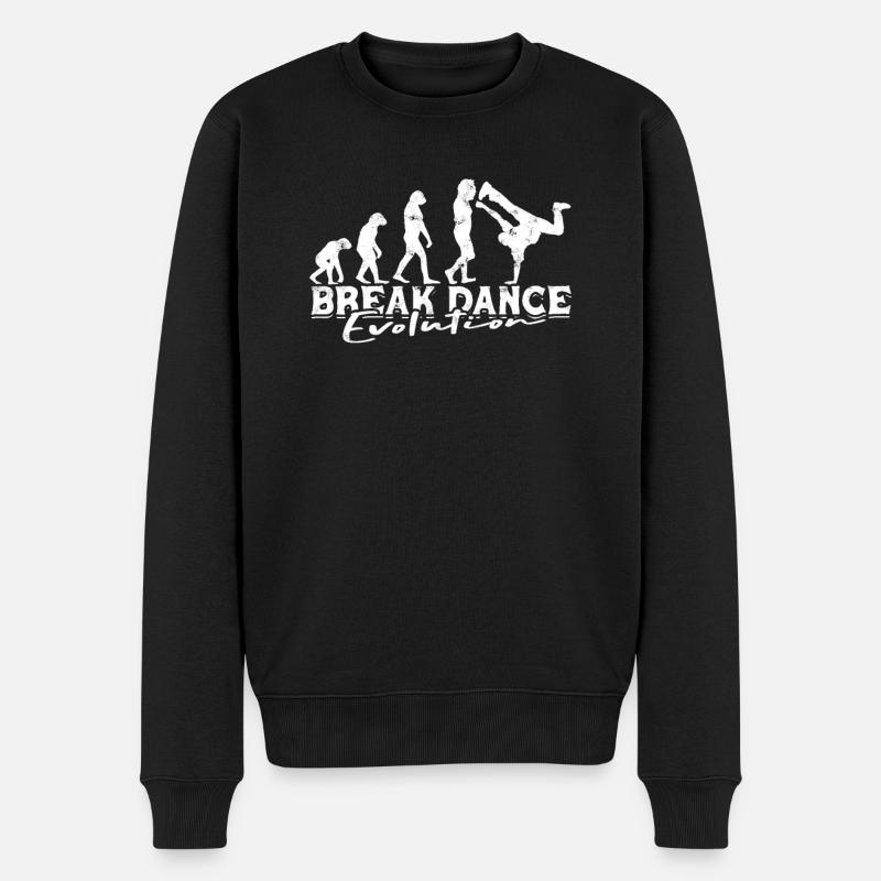 Break Dance Evolution - tumbling - Men's Premium Organic Jumper - black