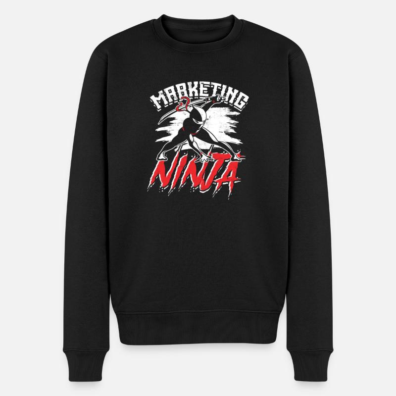 Marketing Ninja Funny Marketer Team - Archäologe - Männer Premium Bio Pullover - Schwarz
