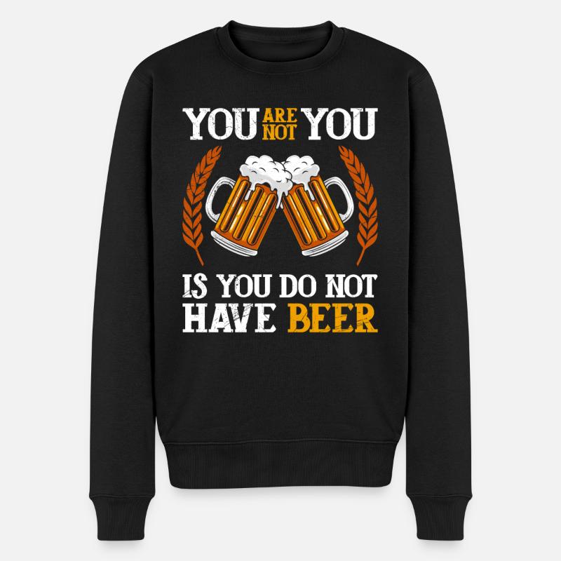 Biertrinker Männer Bier - Männer Premium Bio Pullover - Schwarz
