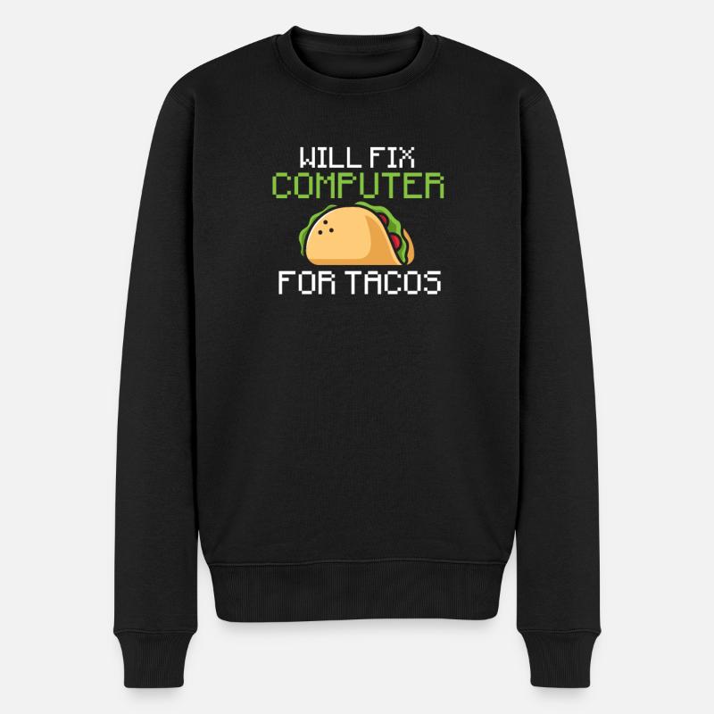 Réparera l’ordinateur pour les tacos - informations - Pull Premium bio Homme - noir