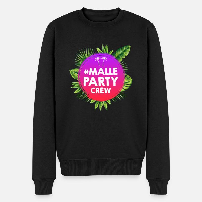 Malle Party Crew - Pull Premium bio Homme - noir