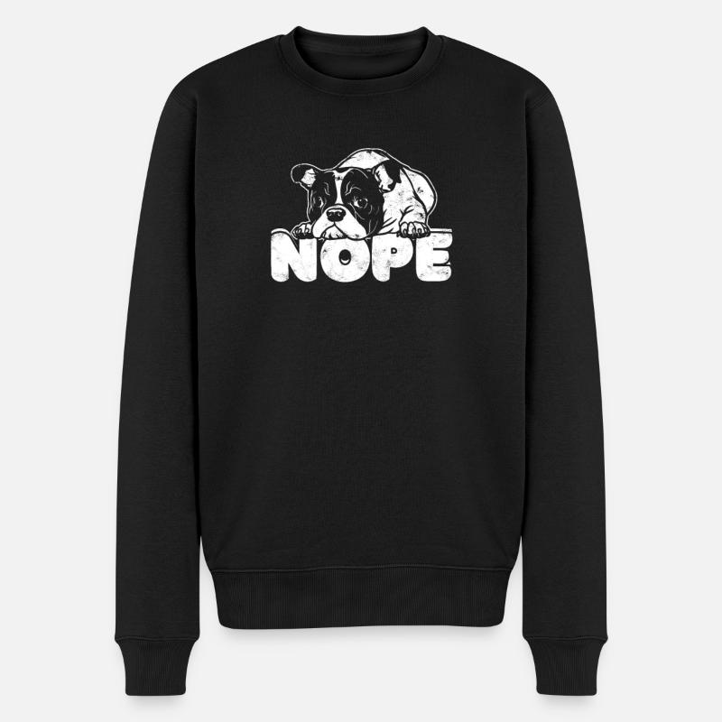 Nope - chien mignon - Pull Premium bio Homme - noir