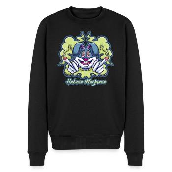 Hakuna Marijuana Funny Weed Smoking Pothead THC - Men's Premium Organic Jumper - black - Front - Nico (187cm)