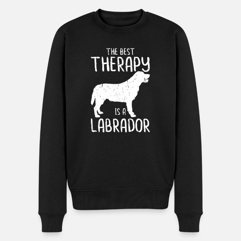 La meilleure thérapie est un labrador - labrador - Pull Premium bio Homme - noir