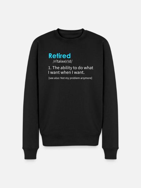 Pensioner Definition Retirement - Men's Premium Organic Jumper - black