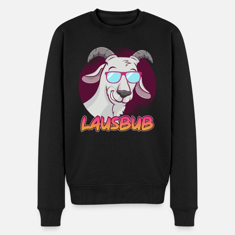Lausbub - Männer Premium Bio Pullover - Schwarz
