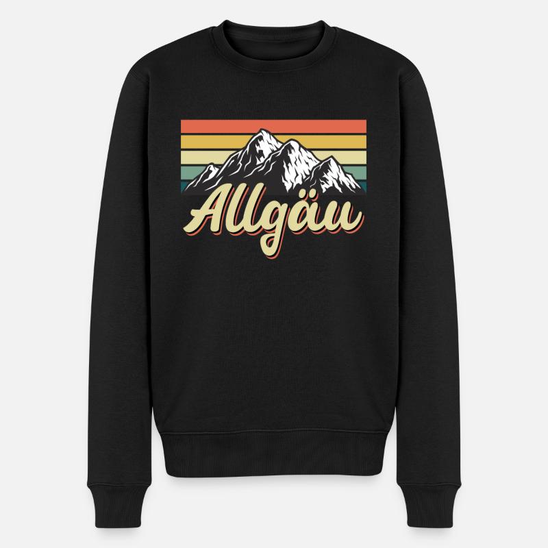 Allgäu - Männer Premium Bio Pullover - Schwarz