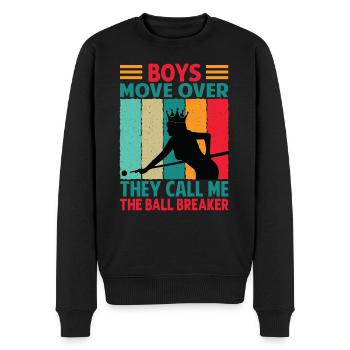 Boys Move Over,They Call Me The Ball Breaker - Bil - Men's Premium Organic Jumper - black - Front - Nico (187cm)