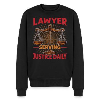 Avocat au service de la justice tous les jours - Funny Attorney - La - Pull Premium bio Homme - noir - Devant - Nico (187cm)