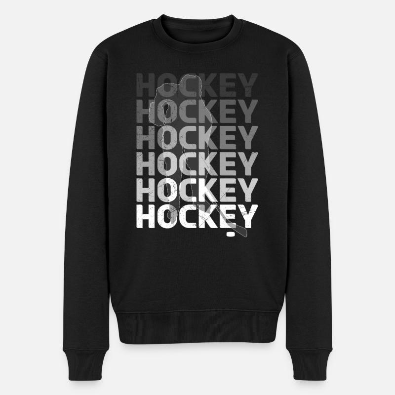Hockey Hockey - Männer Premium Bio Pullover - Schwarz