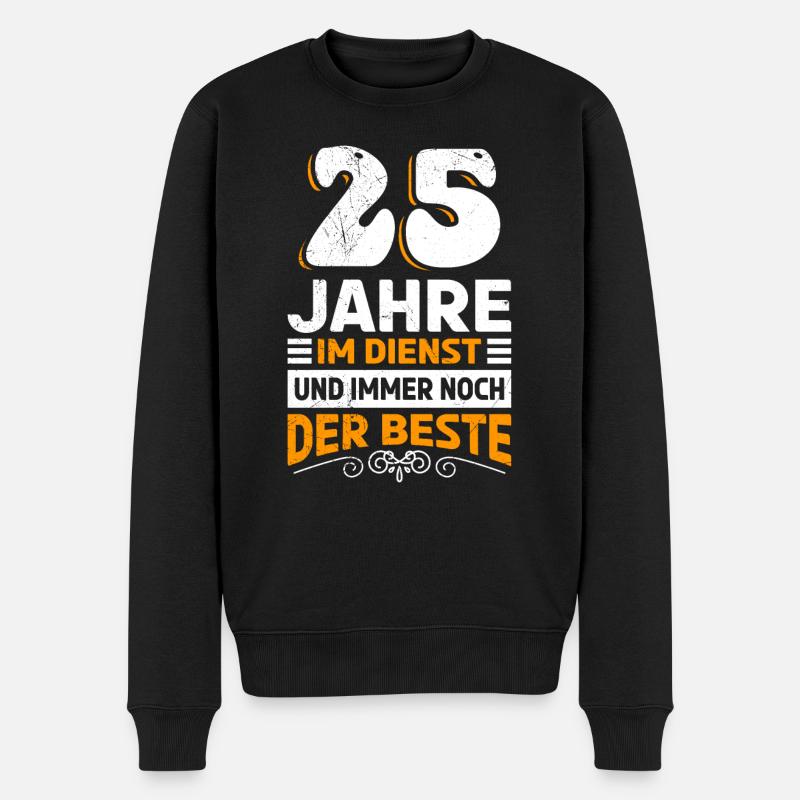 Dienstjubiläum 25 Jahre Arbeitsjubiläum 25 Jahre - Männer Premium Bio Pullover - Schwarz