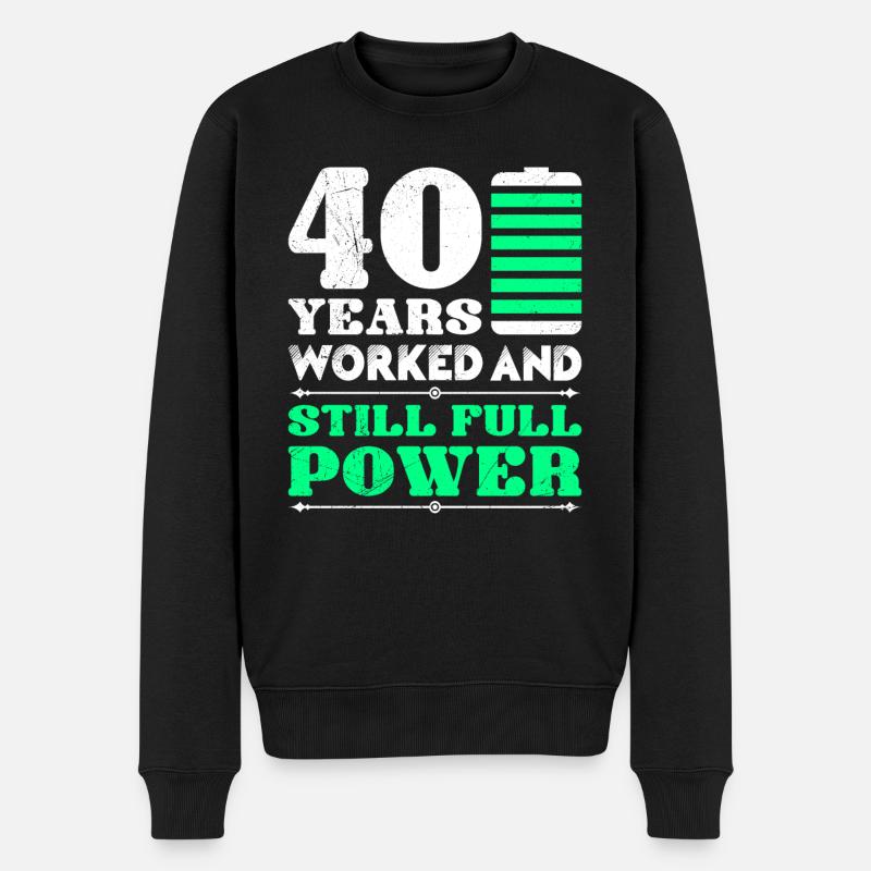 Anniversaire de service 40 ans anniversaire de l’entreprise - Pull Premium bio Homme - noir