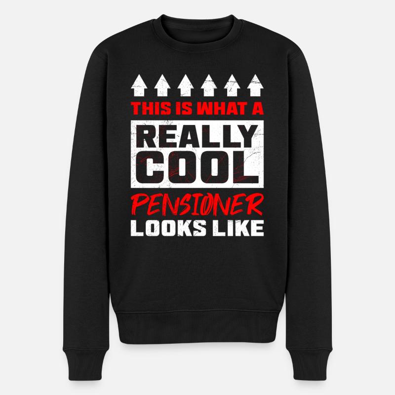 Cooler Renter Abschied Kollege Rente - Männer Premium Bio Pullover - Schwarz