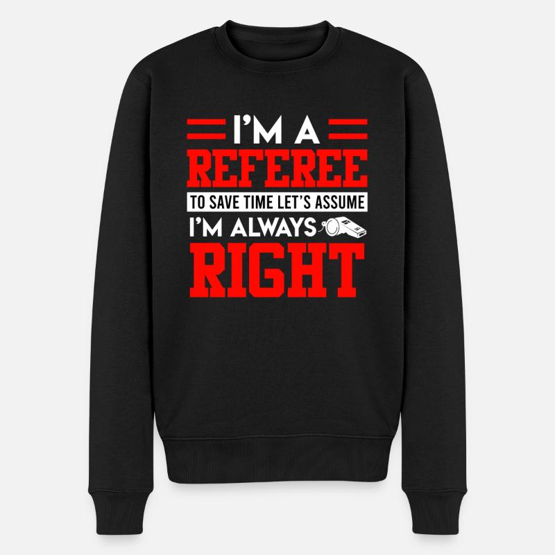 Je suis l’arbitre - Pull Premium bio Homme - noir