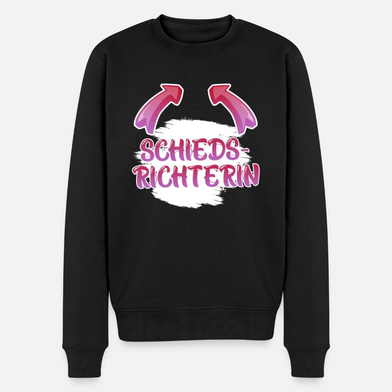 Schiedsrichterin - Männer Premium Bio Pullover - Schwarz