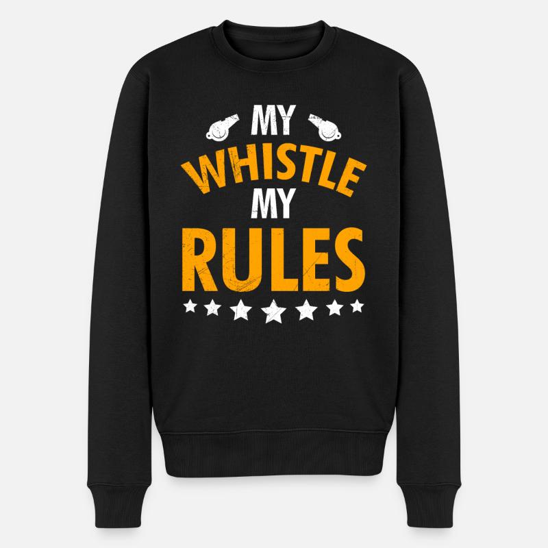 Mon sifflet mes règles Arbitres - Pull Premium bio Homme - noir