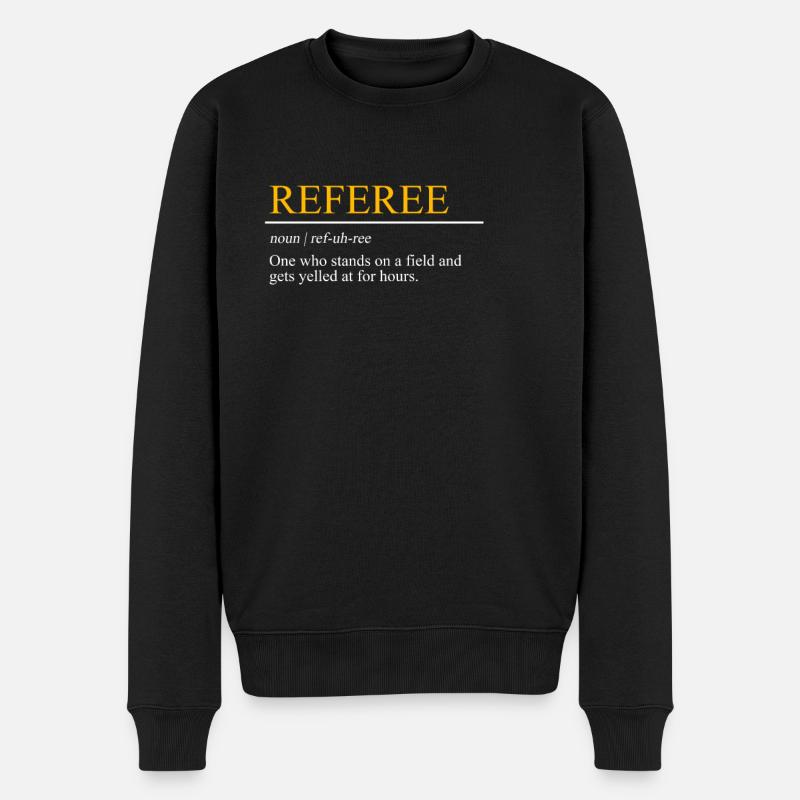 Schiedsrichter Definition Schiri - Männer Premium Bio Pullover - Schwarz