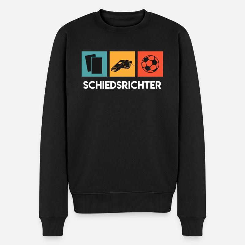 Vintage Schiedsrichter - Männer Premium Bio Pullover - Schwarz