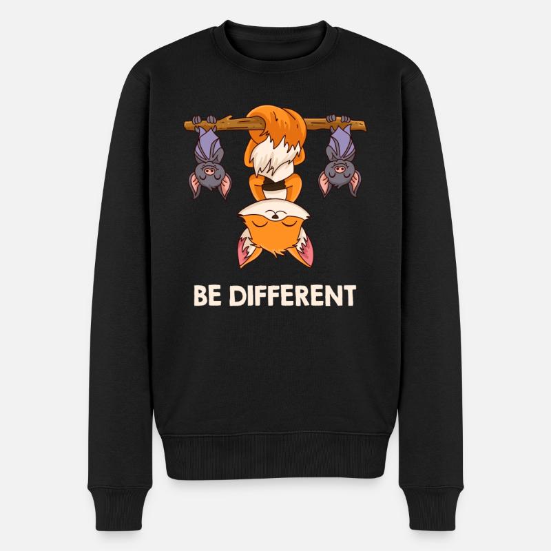 Fuchs Be Different - Men's Premium Organic Jumper - black