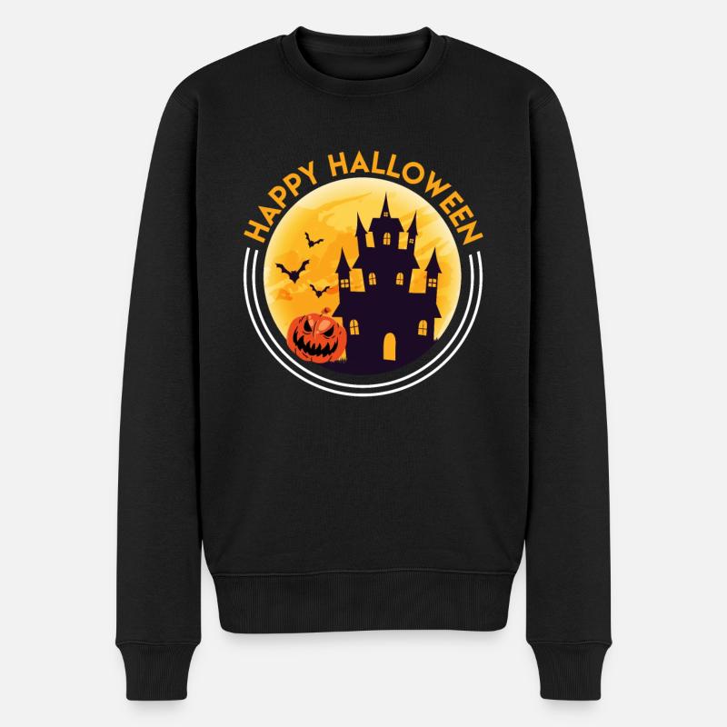 Château d’Halloween Tôt Halloween - Pull Premium bio Homme - noir