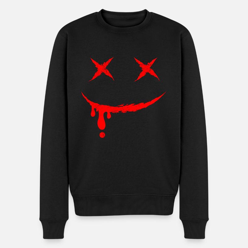 Masque de sourire Halloween - Pull Premium bio Homme - noir
