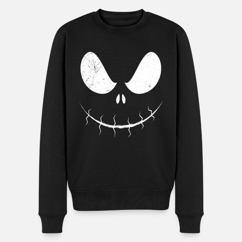 Masque de crâne Halloween - Pull Premium bio Homme - noir