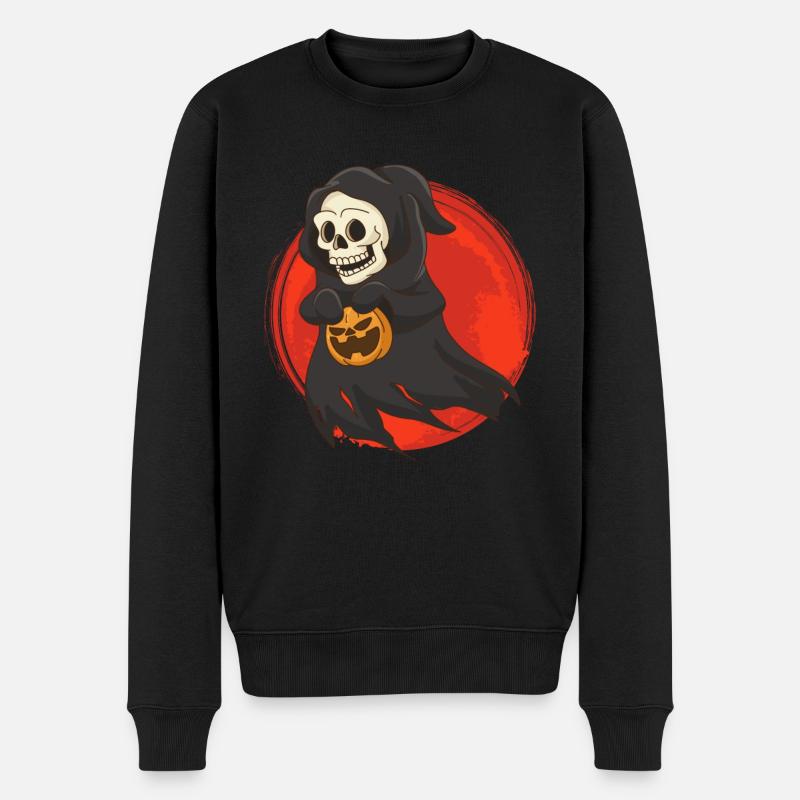 Bone Face Sorcière d’Halloween - Pull Premium bio Homme - noir