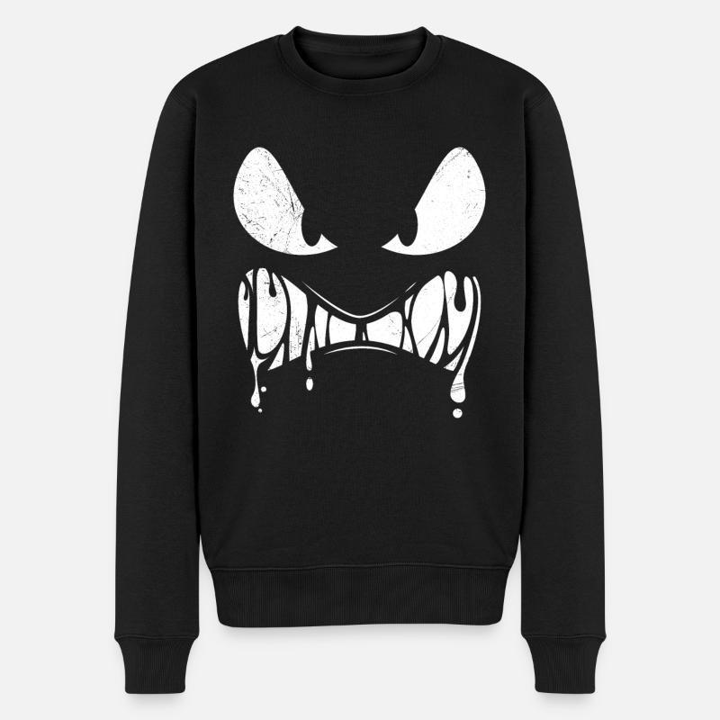 Masque monstre Halloween - Pull Premium bio Homme - noir