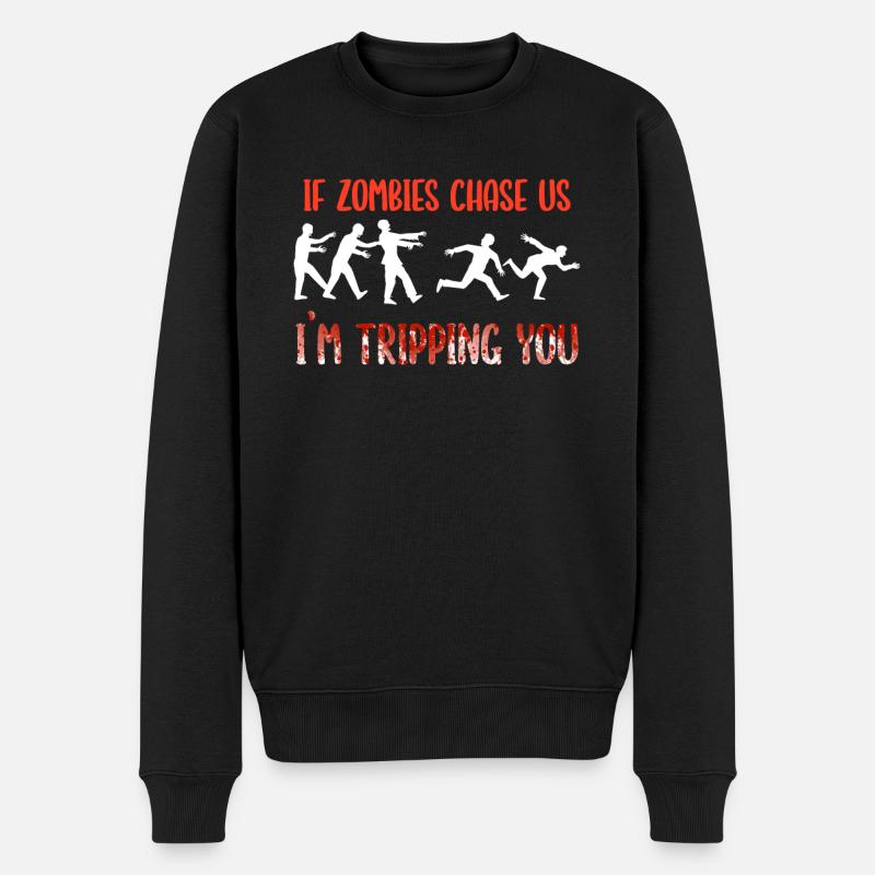 Zombie Apocalypse Halloween Monster - Männer Premium Bio Pullover - Schwarz