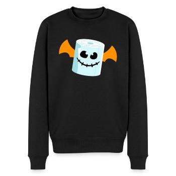 Papier toilette Bat Halloween - Pull Premium bio Homme - noir - Devant - Nico (187cm)