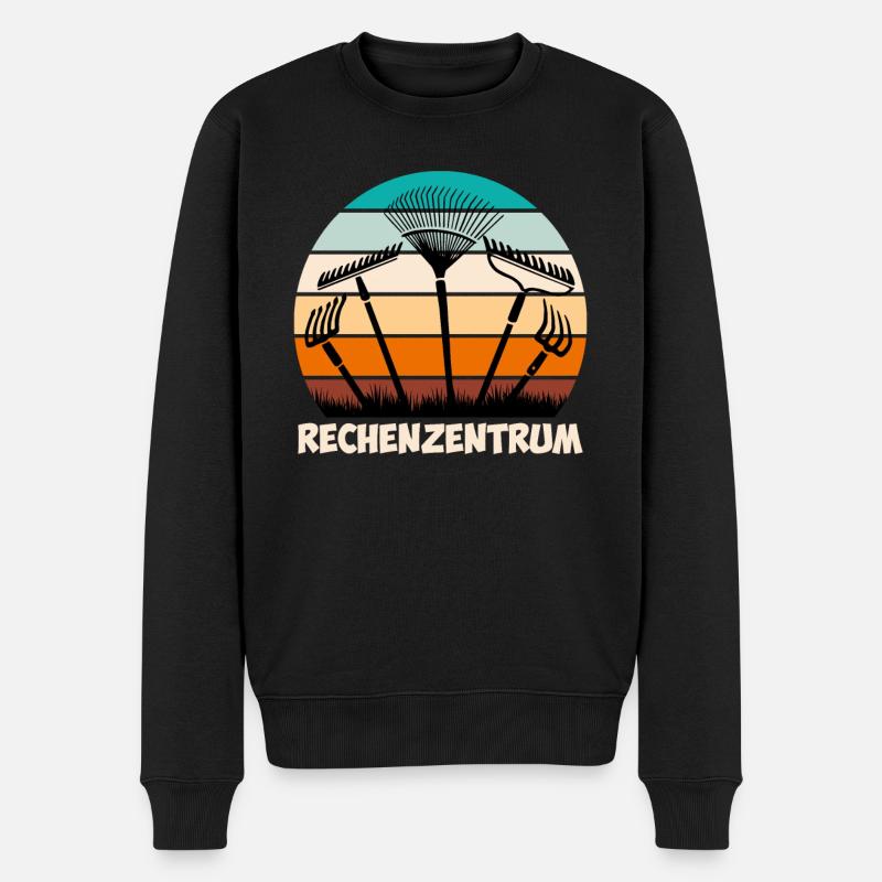 Rechenzentrum Garten - Männer Premium Bio Pullover - Schwarz