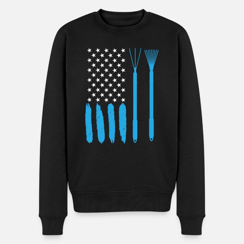 USA Gärtner Rechenzentrum Gartenarbeit - Männer Premium Bio Pullover - Schwarz