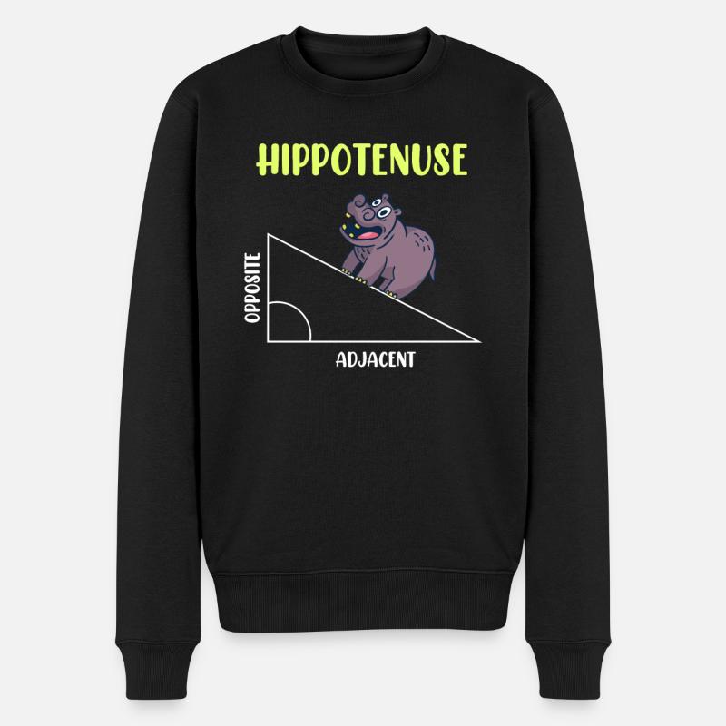 Hippotenuse Algèbre Mathématique Étudiant - Pull Premium bio Homme - noir