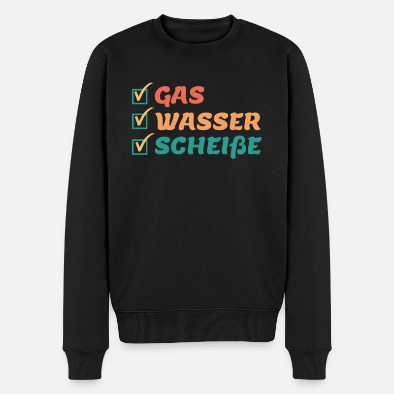 Anlagenmechaniker Klempner Papa - Männer Premium Bio Pullover - Schwarz