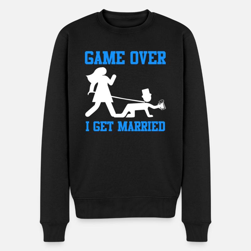 Game over - Jungesellenabschied Man Wedding - Pull Premium bio Homme - noir