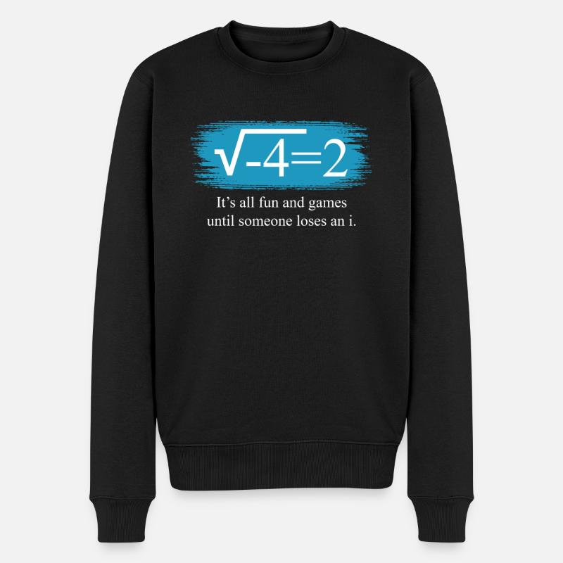 Lustiger Mathe Spruch Komplexe Zahlen - Männer Premium Bio Pullover - Schwarz