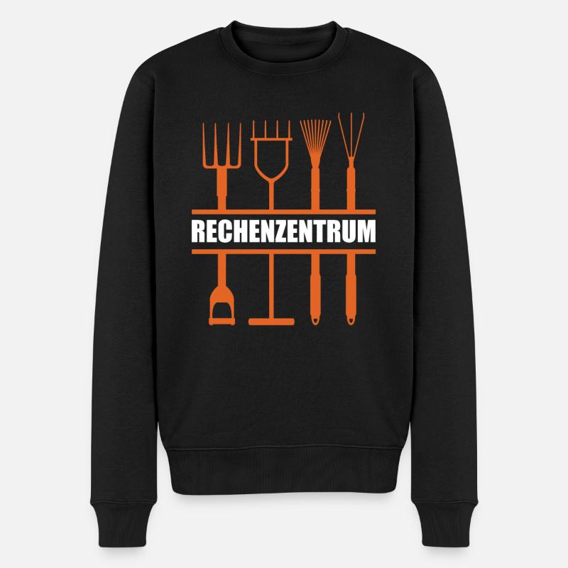 Rechenzentrum - Männer Premium Bio Pullover - Schwarz