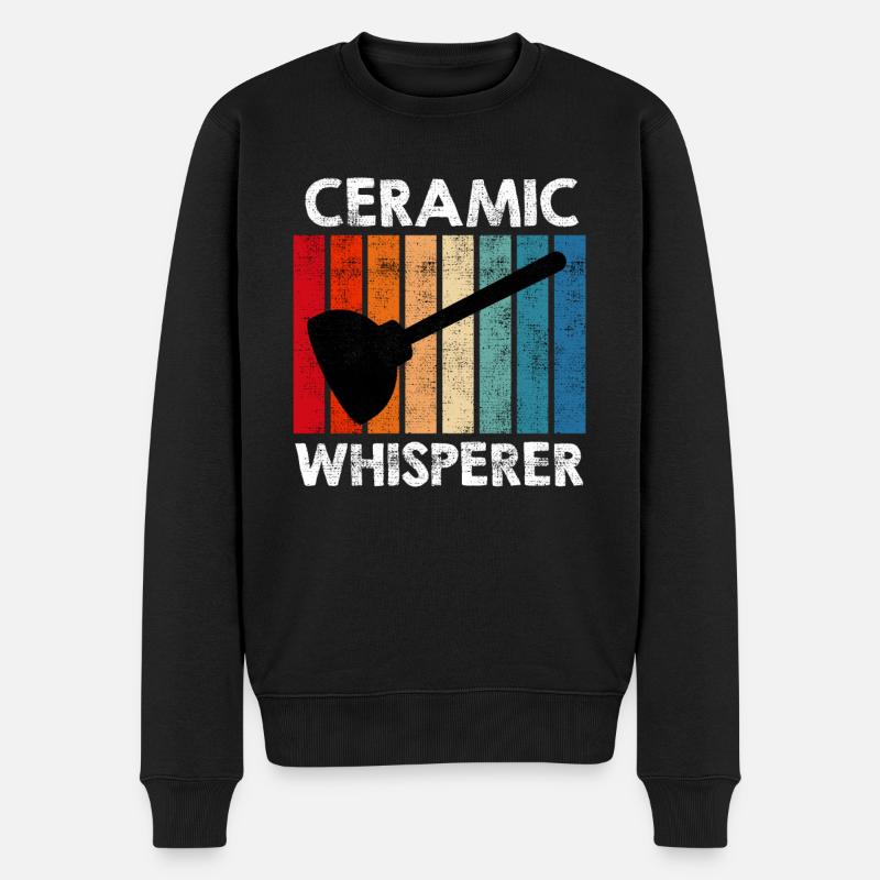 Keramik Flüsterer Anlagenmechaniker Klempner - Männer Premium Bio Pullover - Schwarz