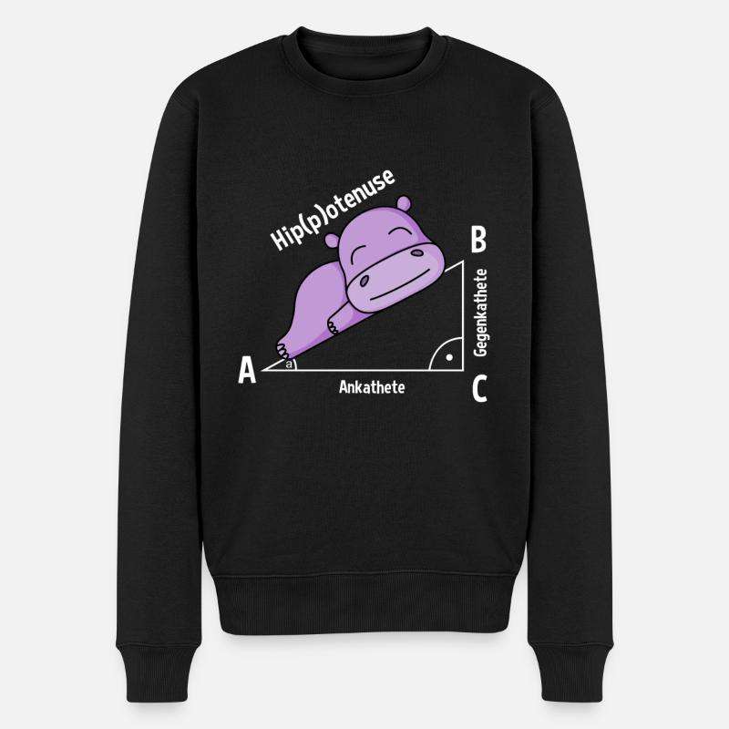 Professeur de mathématiques Hipotenuse Math - Pull Premium bio Homme - noir