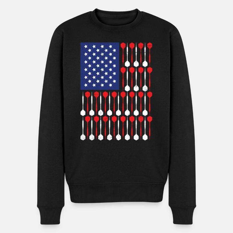 Fléchettes Dartpfeile USA Dart - Pull Premium bio Homme - noir