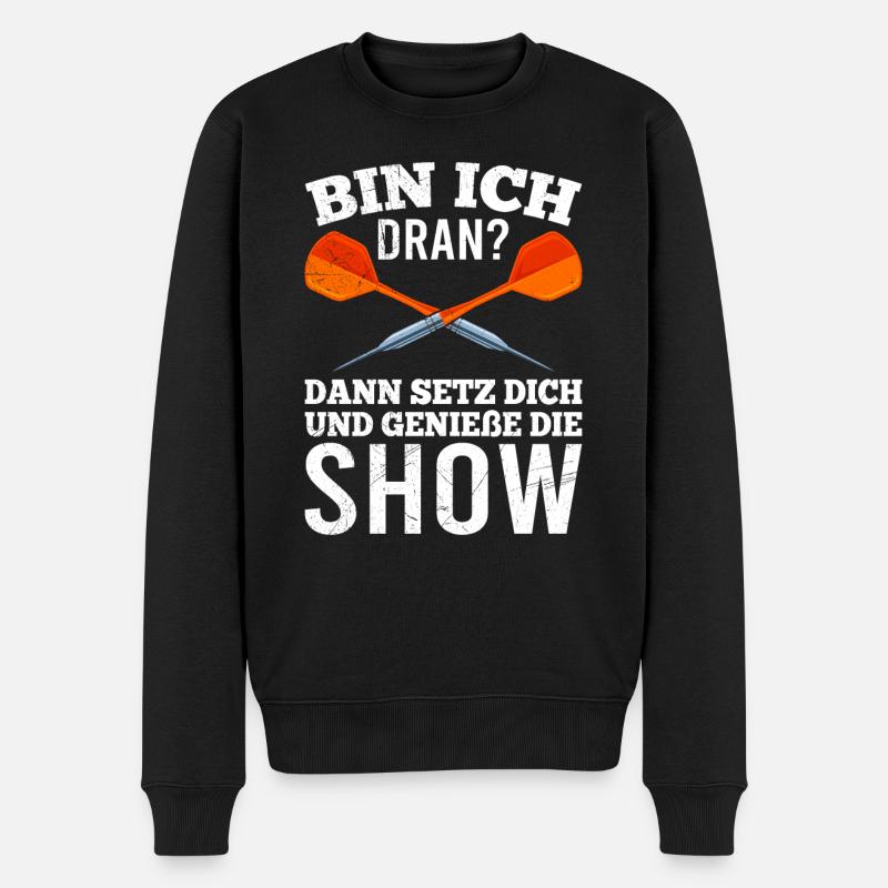 Dart spielen Dart Flights Darts Punktzahl Dart - Männer Premium Bio Pullover - Schwarz
