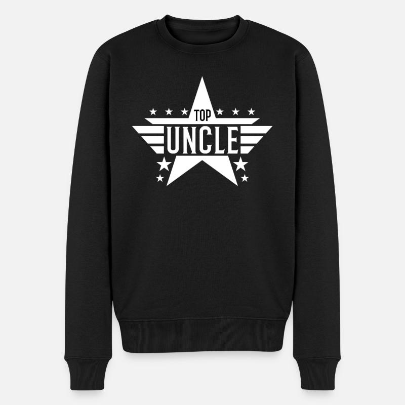 Top Onkel - Männer Premium Bio Pullover - Schwarz