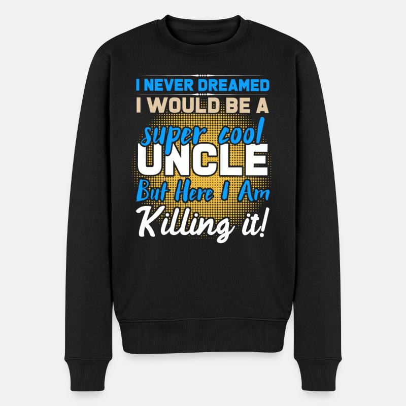 Oncle super cool - Pull Premium bio Homme - noir