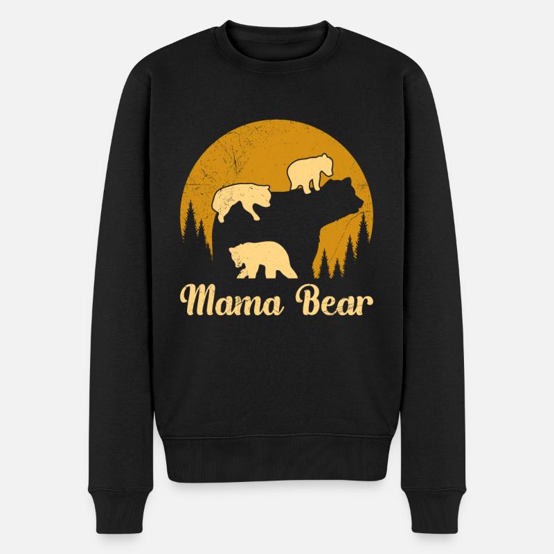 Maman Ours Expectative Maman - Pull Premium bio Homme - noir