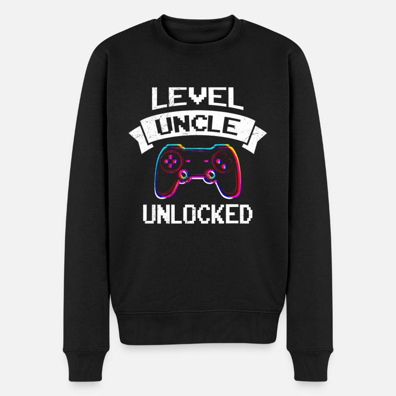 Niveau Oncle débloqué - Pull Premium bio Homme - noir
