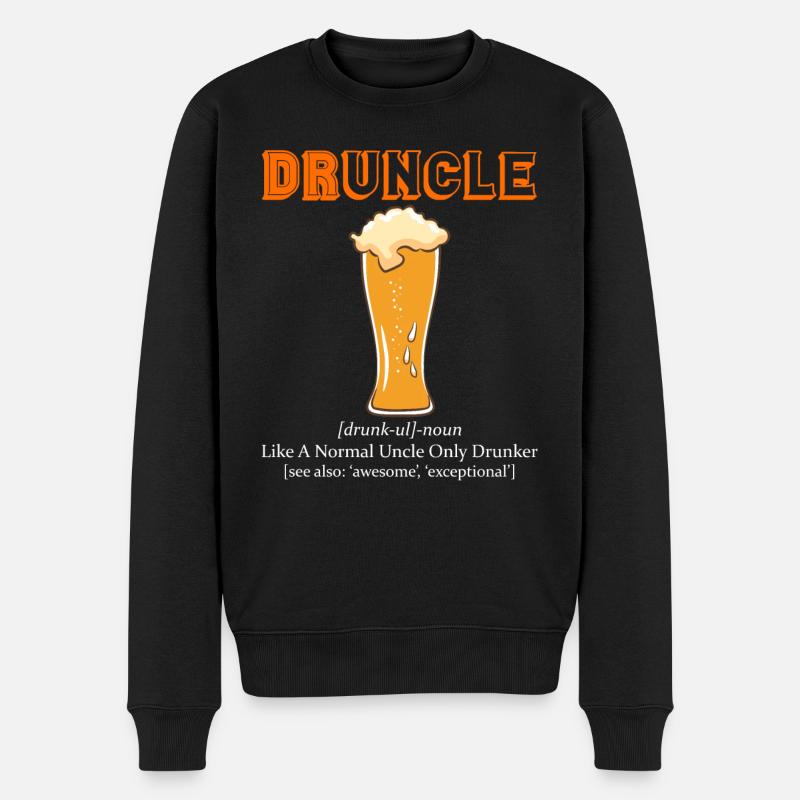 Druncle Beer Oncle - Pull Premium bio Homme - noir