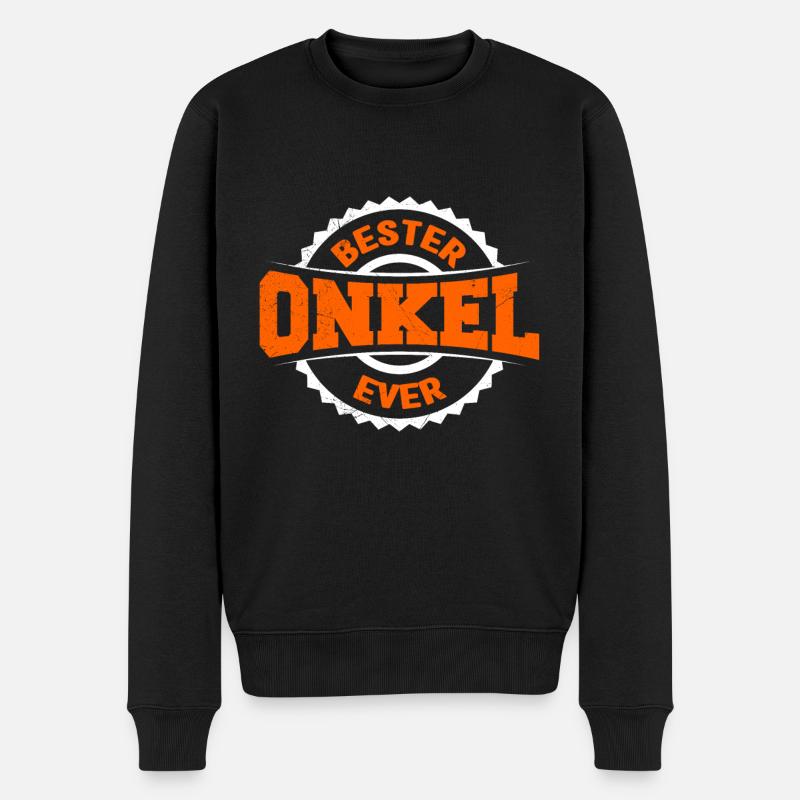Bester Onkel ever - Männer Premium Bio Pullover - Schwarz