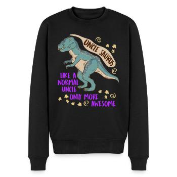 Uncle Saurus like normal uncle only cooler - Men's Premium Organic Jumper - black - Front - Nico (187cm)